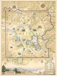 The only ro.ad open to personal vehicles is the road between the north and northeast entrances of the park. Hand Illustrated Yellowstone National Park Map