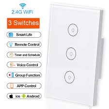 Shayon Smart Wifi Switch 3 Way Light Switch Touch Wireless Wall Switch Compatible With Amazon Alexa Google Assistant App Hightechcasa Com