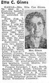 Etta Coe Gines (1878-1958)