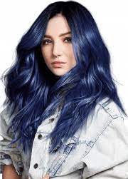 Gave this beauty a dark ashy shadow root melted into a blue silver. Blue Hair Dye