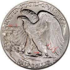 1946 Walking Liberty Half Dollar Doubled Die Reverse Coin