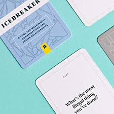 Give each person a blank piece of card. Amazon Com Conversation Starter Icebreaker Deck By Bestself Powerful Tool To Establish And Strengthen Relationships By Cultivating Open Engaging And Meaningful Interactions 150 Engaging Conversation Prompts Sports Outdoors