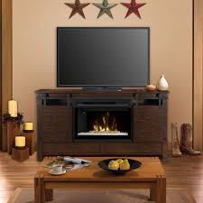 Mantel with a 23 in. Austin Electric Fireplace Entertainment Center In Harper Brown Fireplace Entertainment Center Fireplace Media Console Fireplace Tv Stand