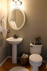 If you have a tiny pedestal sink in your bathroom, you're probably struggling to conceal your toiletries and other bits and bobs! 1 Tumblr Pedestal Sink Bathroom Bathroom Pedestal Sink Ideas Half Bathroom Decor