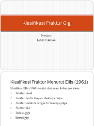 Otot yang melekat, tendon, ligamen, pembuluh darah, dan bahkan saraf bisa rusak atau robek karena kerusakan tulang. Klasifikasi Fraktur