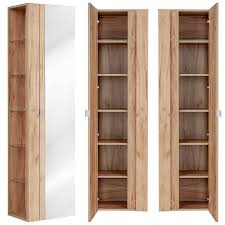 Bad hochschrank mit spiegeltür im einwandfreiem zustand. Badezimmer Hochschrank Mit Spiegel Toskana 56 In Wotaneiche Nb B H T