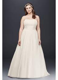 Home/wedding guest dresses/floral detailed one shoulder chiffon dress | david's bridal. Chiffon Empire Waist Plus Size Wedding Dress David S Bridal