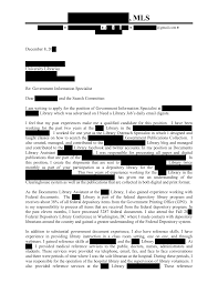Name the open job position and employer; Cover Letter For Government