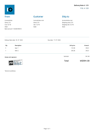 Image result for Delivery Note