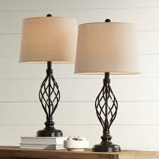 15 photo of amazon living room table lamps. Traditional Table Lamps Set Of 2 Iron Works Bronze Cream For Sale Online Ebay