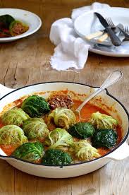 Stuffed Cabbage With Freekeh Meatballs Bibbyskitchen Recipes Recipe Recipes Freekeh Food Network Recipes