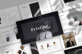 A minimalist powerpoint template featuring a creative design. Pristine Powerpoint Template In Presentation Templates On Yellow Images Creative Store