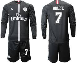 Maglie calcio sottocosto 2018/19 added 6 new photos to the album liga 1. 2018 19 Paris Saint Germain 7 Mbappe Home Long Sleeve Jordan Soccer Jersey