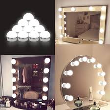 Bonverre plug in double sided led lighted makeup mirror with 8x magnification, 8x magnifying cosmetic mirror, 8 inch brushed nickel modern dual side magnified freestanding vanity mirror with led light. Vanity Lights For Mirror Diy Hollywood Lighted Makeup Vanity Mirror With Dimmable Lights Stick On Led Mirror Light Kit For Vanity Set Plug In Makeup Light For Bathroom Wall Mirror 10 Bulb