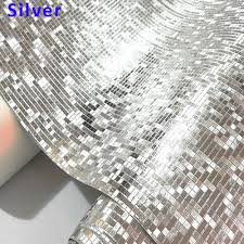 Luxury Glitter Wallpaper Vinyl Mosaic Tiles For Hotel Ceiling Wedding Wall Paper Home Decor Papel De Glitter Wallpaper Living Room Tiles Wallpaper Living Room