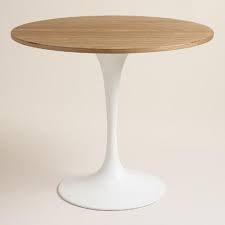 Wood And White Metal Leilani Tulip Dining Table Esstisch Rund Holz Esszimmertisch Tisch
