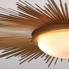 Global Views 9 91411 Sunburst Gold Modern Contemporary Flush Mount Ceiling Light Glv 9 91411 Star Lights On Ceiling Ceiling Lights Diy Flush Mount Ceiling Lights