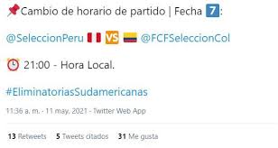 Formación de colombia para enfrentar a perú. Peru Vs Colombia Conmebol Modifico De Ultimo Momento El Horario Para El Duelo Por Eliminatorias