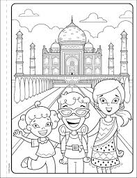 These coloring pages from crayola include turkeys, food, pilgrims, cornucopias, and more. Colors Of The World Taj Mahal Crayola Com