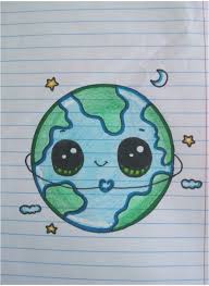 Aus Draw So Cute The Earth 39zeichne Cute39 Earth Tekenen Zeichnungen Cutedrawings Cute Easy Drawings Easy Drawings Kawaii Drawings