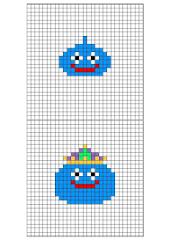 スライムの図案 クロスステッチ 図案 ドラクエ ドット絵 スライム イラスト