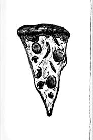 Black White Pizza Doodle Pizza Art Quick Sketch Pizza Art Pizza Drawing Black Sharpie