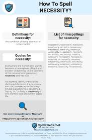 How To Spell Necessity And How To Misspell It Too Spellcheck Net