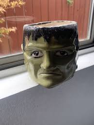 Rare 90s FRANKENSTEIN MIREYA QUEZADA ORIGINAL CERAMIC ART HOME DECOR  Halloween