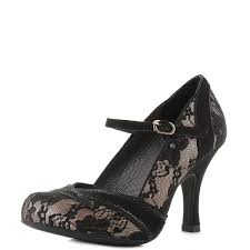 Details About Womens Ruby Shoo Delilah Black Lace Elegant High Heel Shoes Shu Size