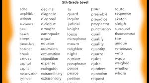 Learn 5th Grade English Sight Words High Frequency Words For 5th Grade Youtube