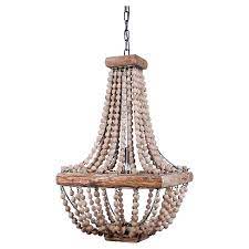 With such a wide selection of chandeliers for sale, from brands like elegant furniture & lighting, innovations lighting. Wood Metal Framed Chandelier With Wood Bead Draping Cream 3r Studios Target