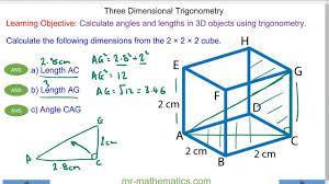 Solving 3d Problems Using Trigonometry Youtube