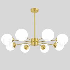 Ceiling lights are typically the main lighting source for your home and are key to your interior design aspirations. 8 Light Pure Brass Northern Europe Bean Chandelier Modern Metal Molecules Pendant Lights Living Room Dining Room Bedroom Lightingo Co Uk