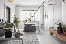 ▸ the beautiful fishing leg parquet, stucco and stairs up to the second floor were retained, the rest was replaced. Fabulous Scandinavian Apartment With White Interior Design Style Roohome