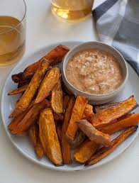 Stir them a few times to keep them from sticking together. Sweet Potato Fries Recipe With Chipotle Mayo Fresh Tastes Pbs Food