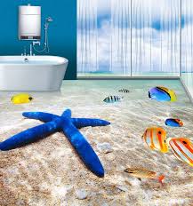 Freies Verschiffen Nach 3d Bodenfliesen Wandfliesen Tapete Badezimmer Strand 3d Bodenbelag Tapete Mural China Mainland Epoxit Boden 3d Bodenbelag