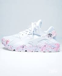 Nike Huarache Blanche Taches Rosenoir Nike Huarache Women Nike Shoes Girls Kids Sneakers