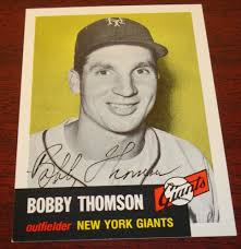 Bobby Thomson Autographed Memorabilia