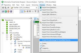The informatica powercenter designer helps us to create or edit the powercenter objects such as source(s), transformation(s), target(s), and mapping from the below screenshot, you can observe that we divided the informatica powercenter designer screen into five sections to explain each. Import Snowflake Source And Target Definitions