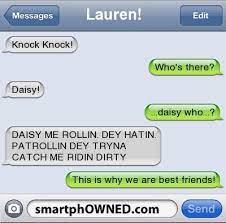 Such a cute knock knock joke could sweep a woman right off of her feet. Knock Knock Autocorrect Fails And Funny Text Messages Smartphowned Funny Text Messages Funny Text Fails Funny Messages