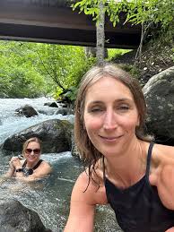 Swimming in Matanuska River near glacier pools