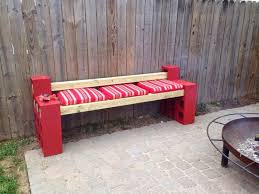 We got the idea (naturally) from pinterest. Diy Cinder Block Outdoor Bench The Owner Builder Network