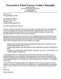 Cover Letter Examples Chef Chef Cover Letter Samples