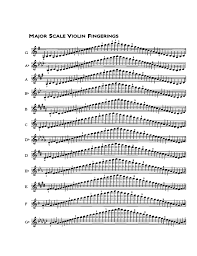 Major Scale Violin Fingerings Chart Free Download