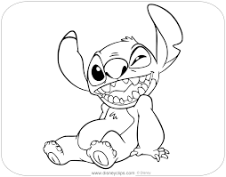Thor ariel and rocket raccoon stitch disney avengers. Coloring Page Of Stitch Winking Disney Stitch Liloandstitch Coloringpages Stitch Coloring Pages Disney Stencils Disney Stitch Tattoo