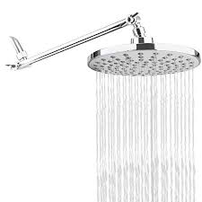 Rongmax Complete Rain Shower Head Kit 7 6 Inch Luxury Rainfall Shower Head With 13 5 Inch Adjustable Arm Rainfall Shower Head Shower Heads Rain Shower Head