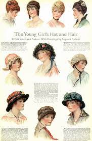 Pretty Vintage Hairstyles For Women From The 1910s In 2021 Girl With Hat Hats Short Hair Edwardian Ball Gown