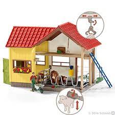 Barn With Animals And Accessories Schleich Toy Playset Playset