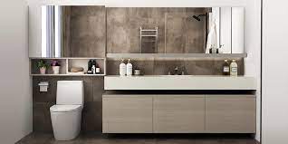Bathrooms are generally small rooms, and there is. Light Wood Grain Bathroom Mirror Cabinet Bc17 Pvc01