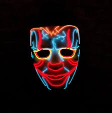 Pennywise Led Light Up Maskel Wireclown Maskscary Etsy